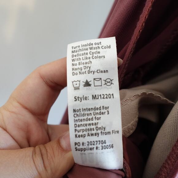 WEISSMAN Balera Dance Adult XLA 16/18 Split Leg Unitard Halter Mauve MJ12201 - Picture 9 of 12